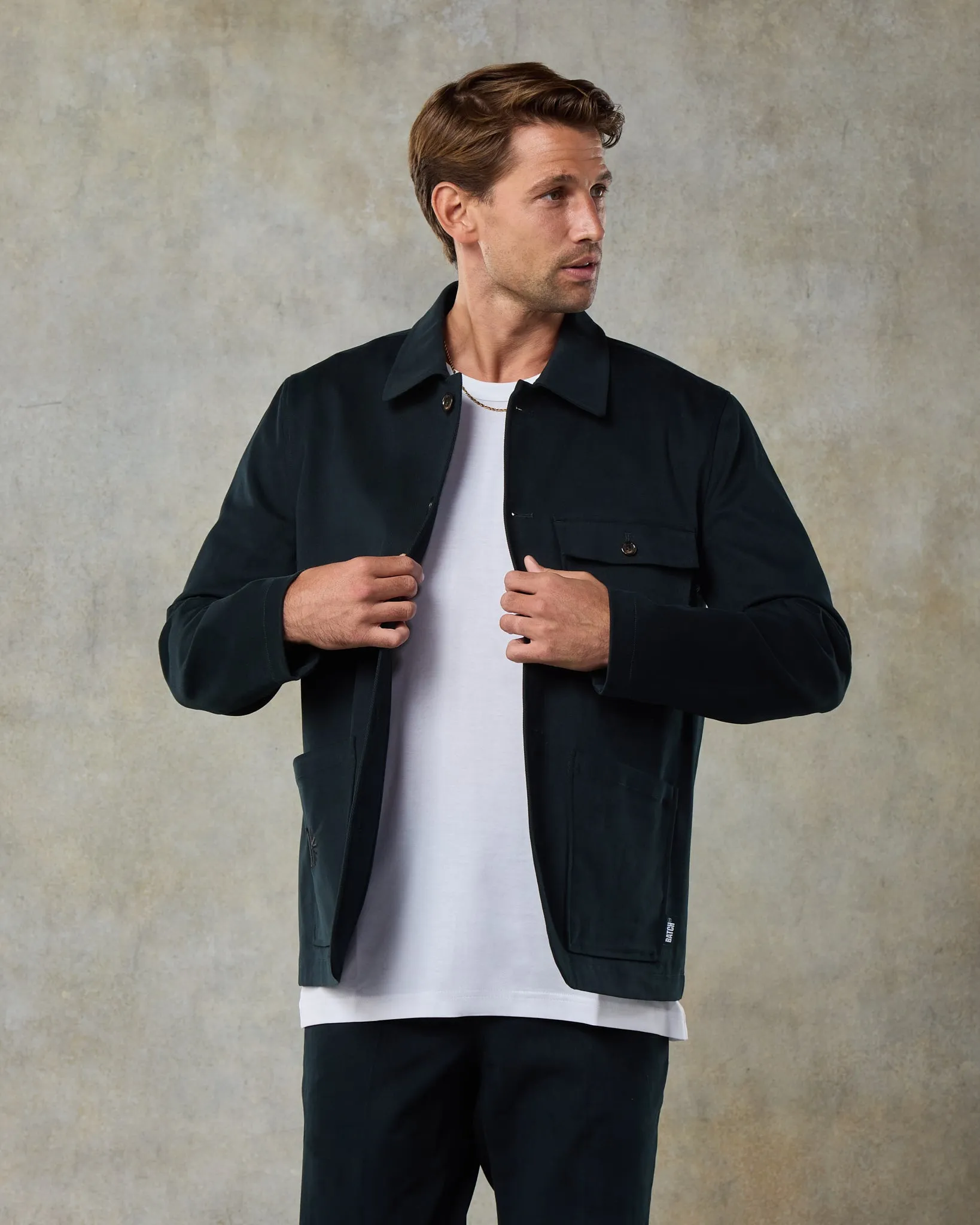 Mens Petrol Cotton Jacket