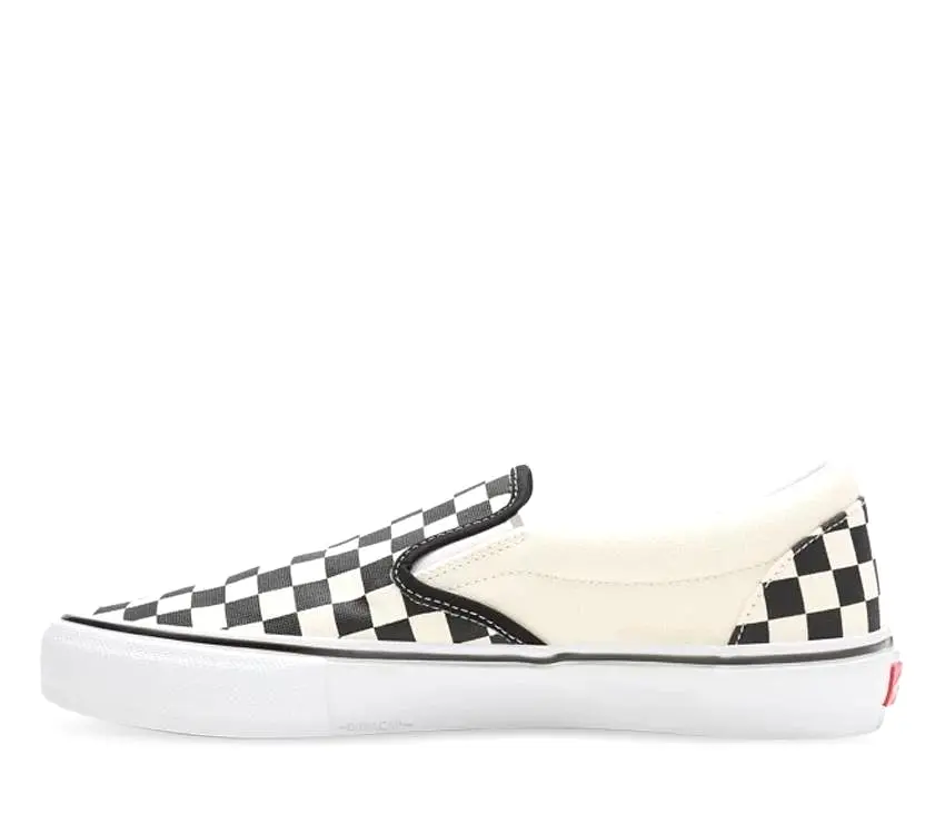 Mens Vans Classic Slip-On Comfy Skate Shoe Black And White Checker