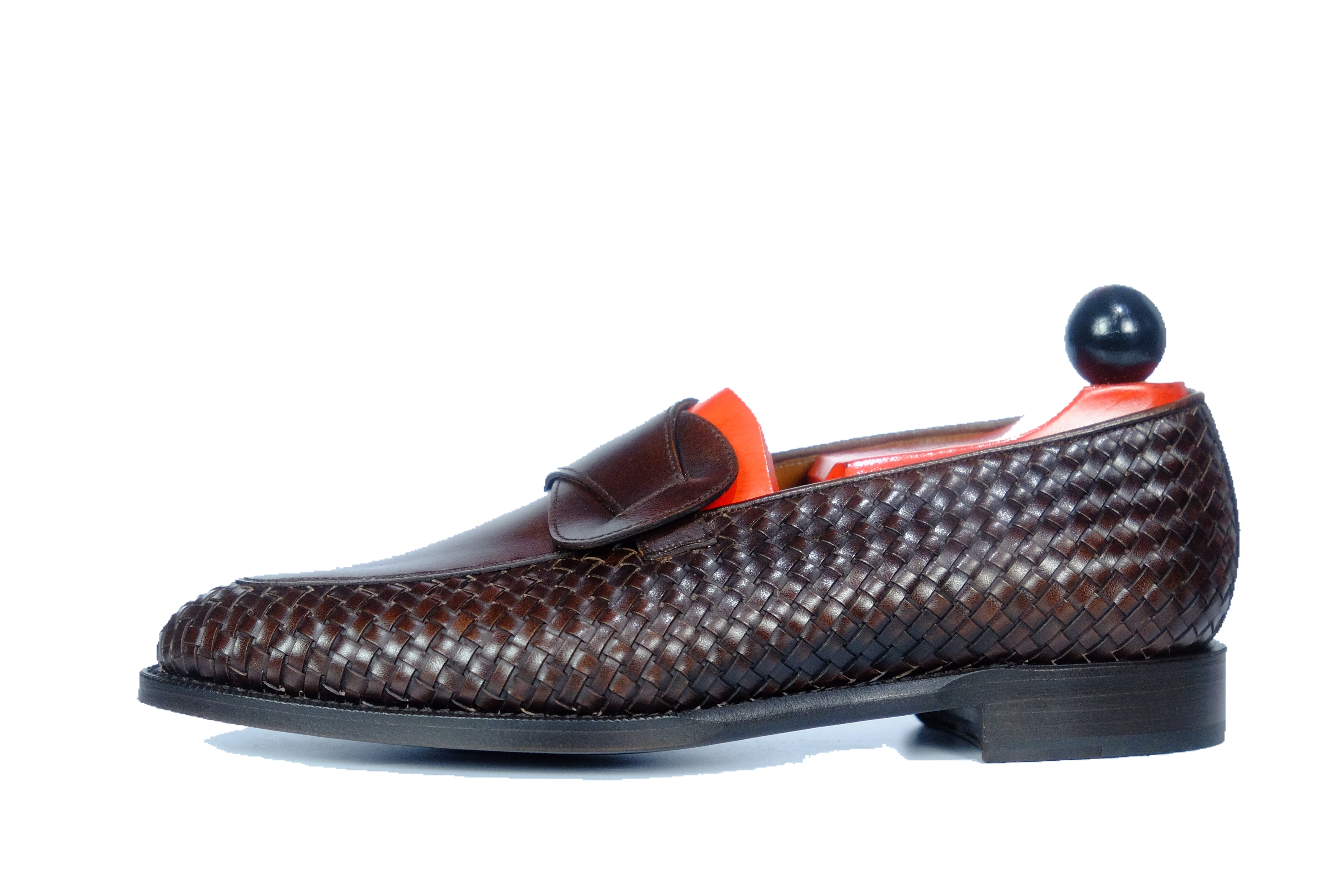 Meridian - MTO - Dark Chestnut Calf / Dark Chestnut Calf Braided - TMG Last - Single Leather Sole