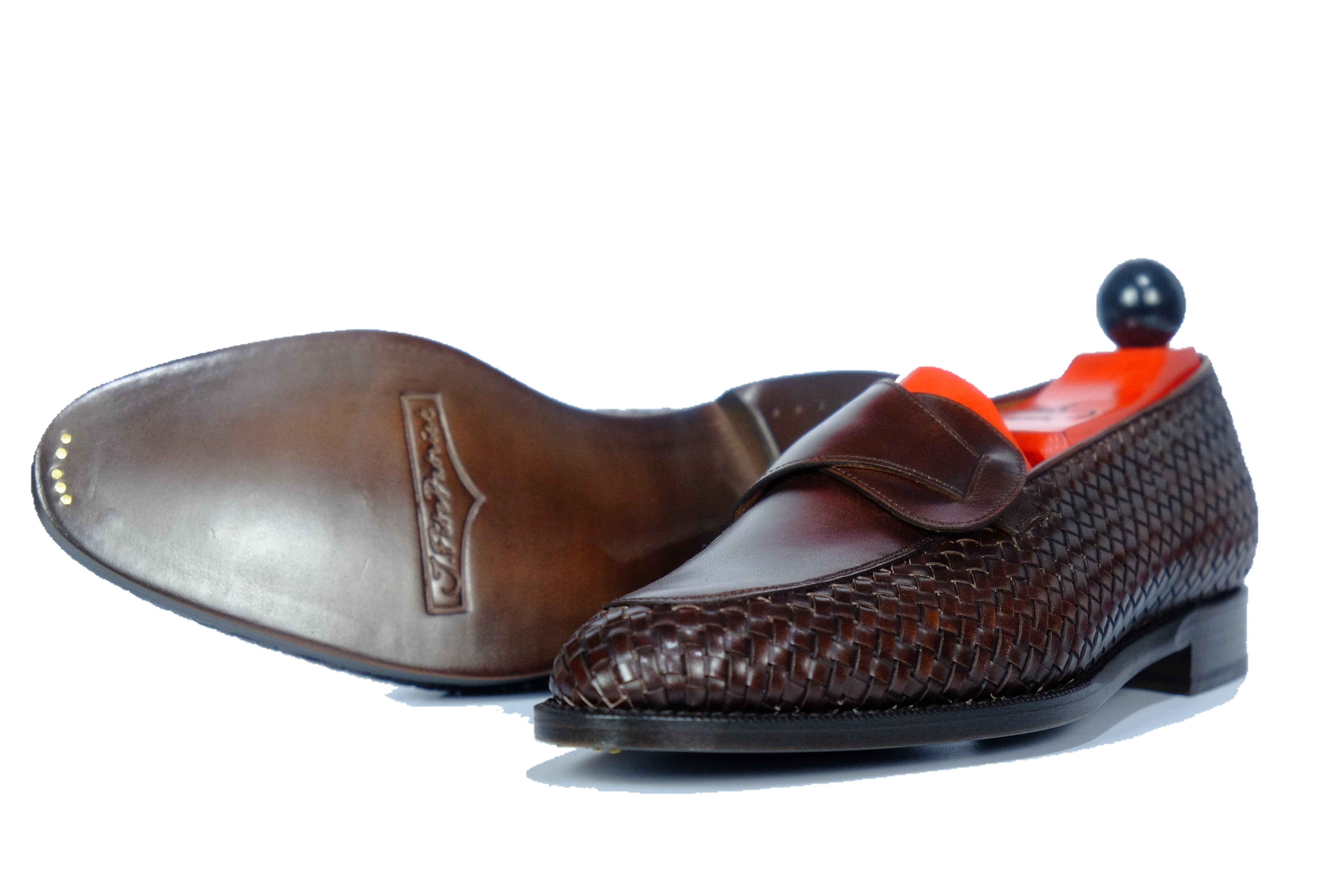 Meridian - MTO - Dark Chestnut Calf / Dark Chestnut Calf Braided - TMG Last - Single Leather Sole