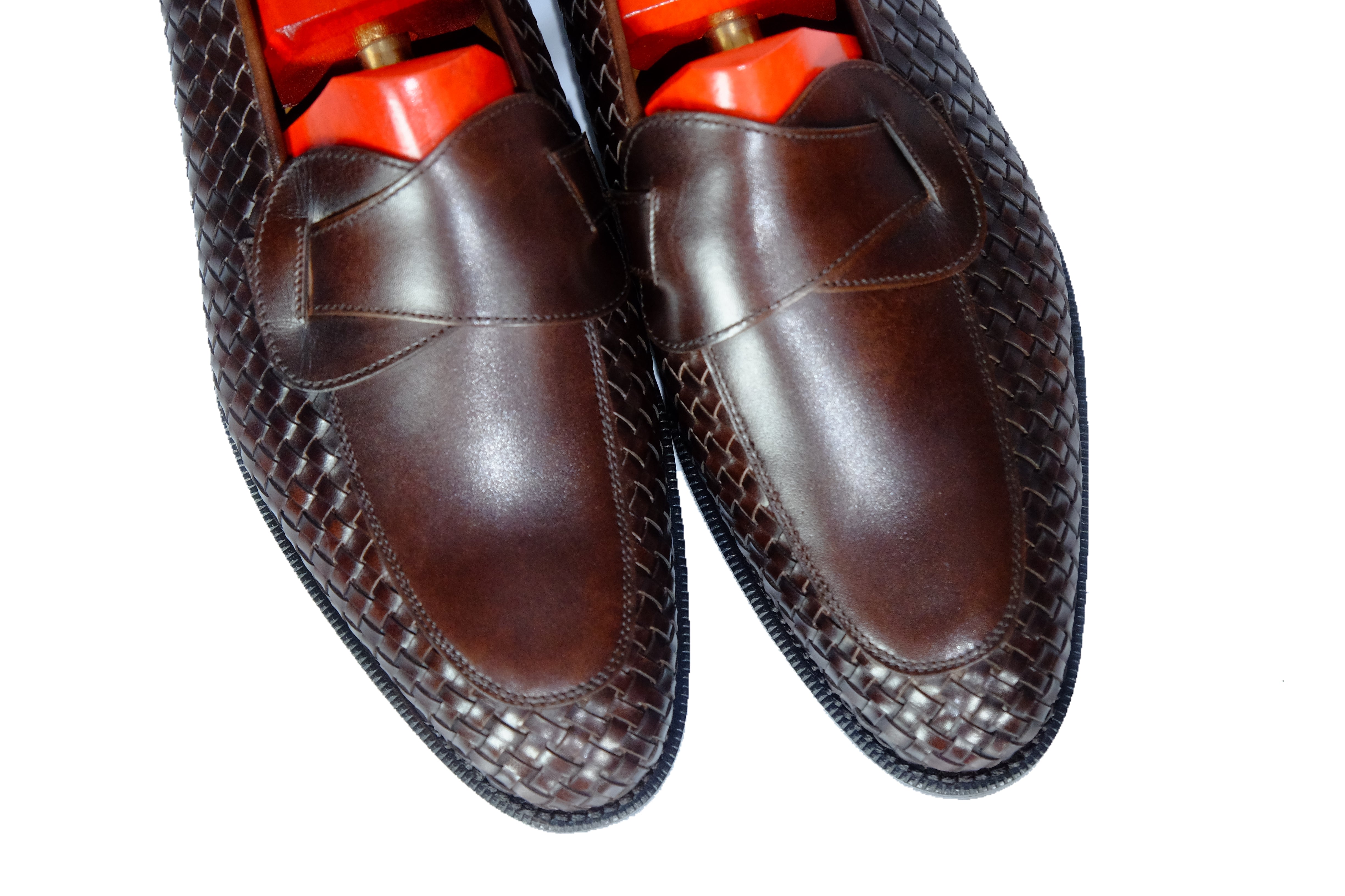 Meridian - MTO - Dark Chestnut Calf / Dark Chestnut Calf Braided - TMG Last - Single Leather Sole