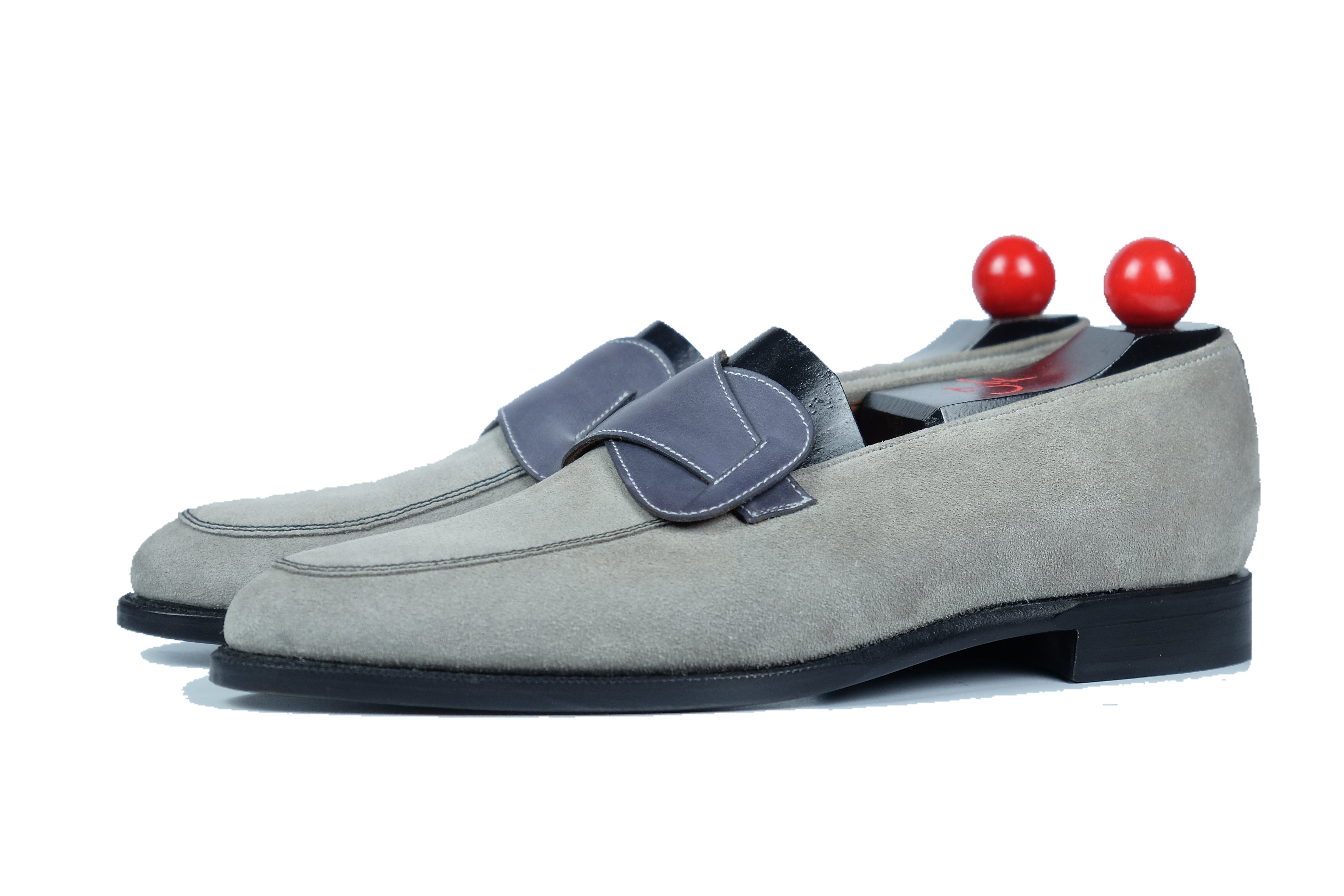 Meridian - MTO - Light Grey Suede / Shaded Grey Calf - TMG Last - Single Leather Sole