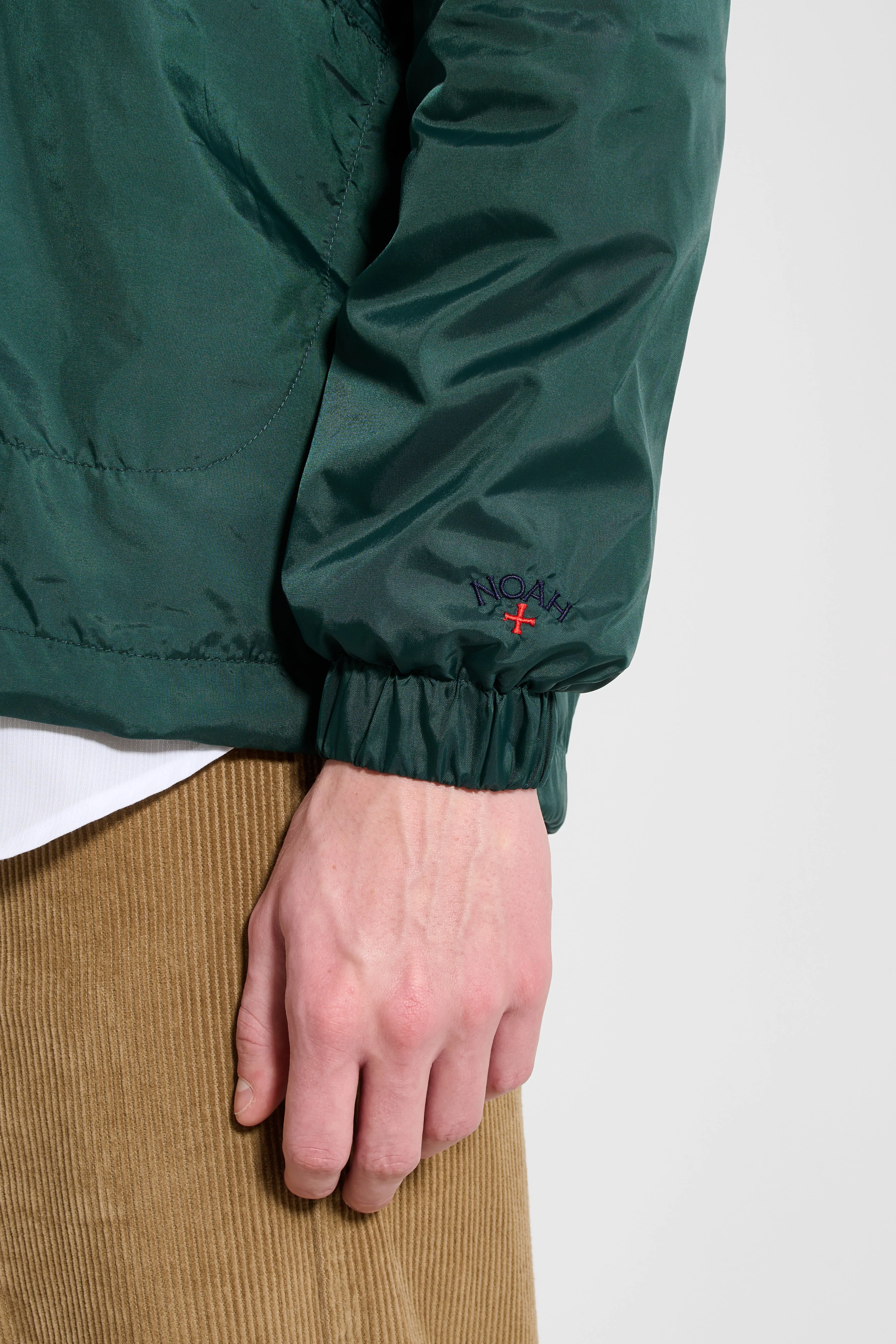 Noah Hooded Coaches Jacket Green