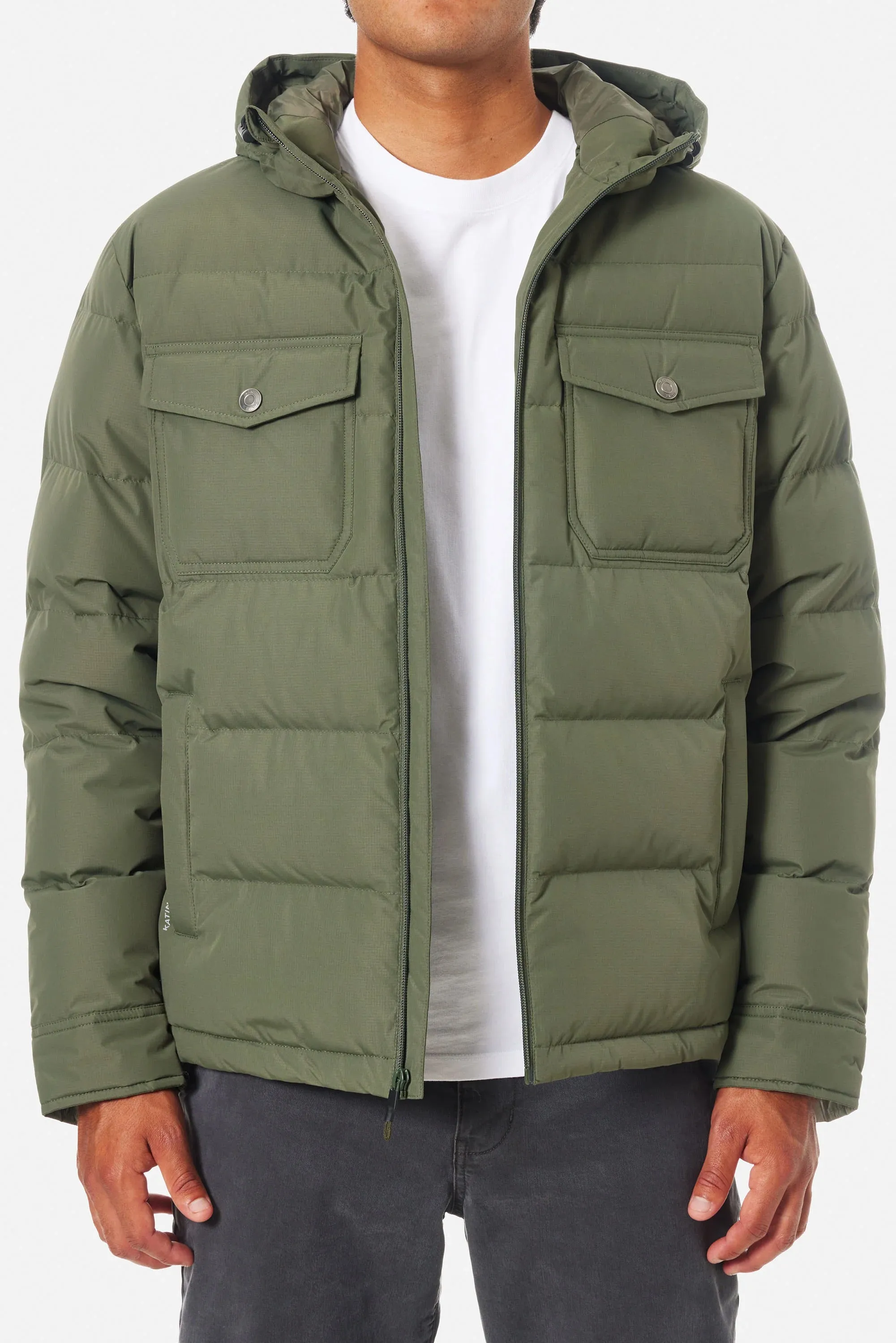 OTG SUMMIT HOODED DOWN JACKET - Thyme