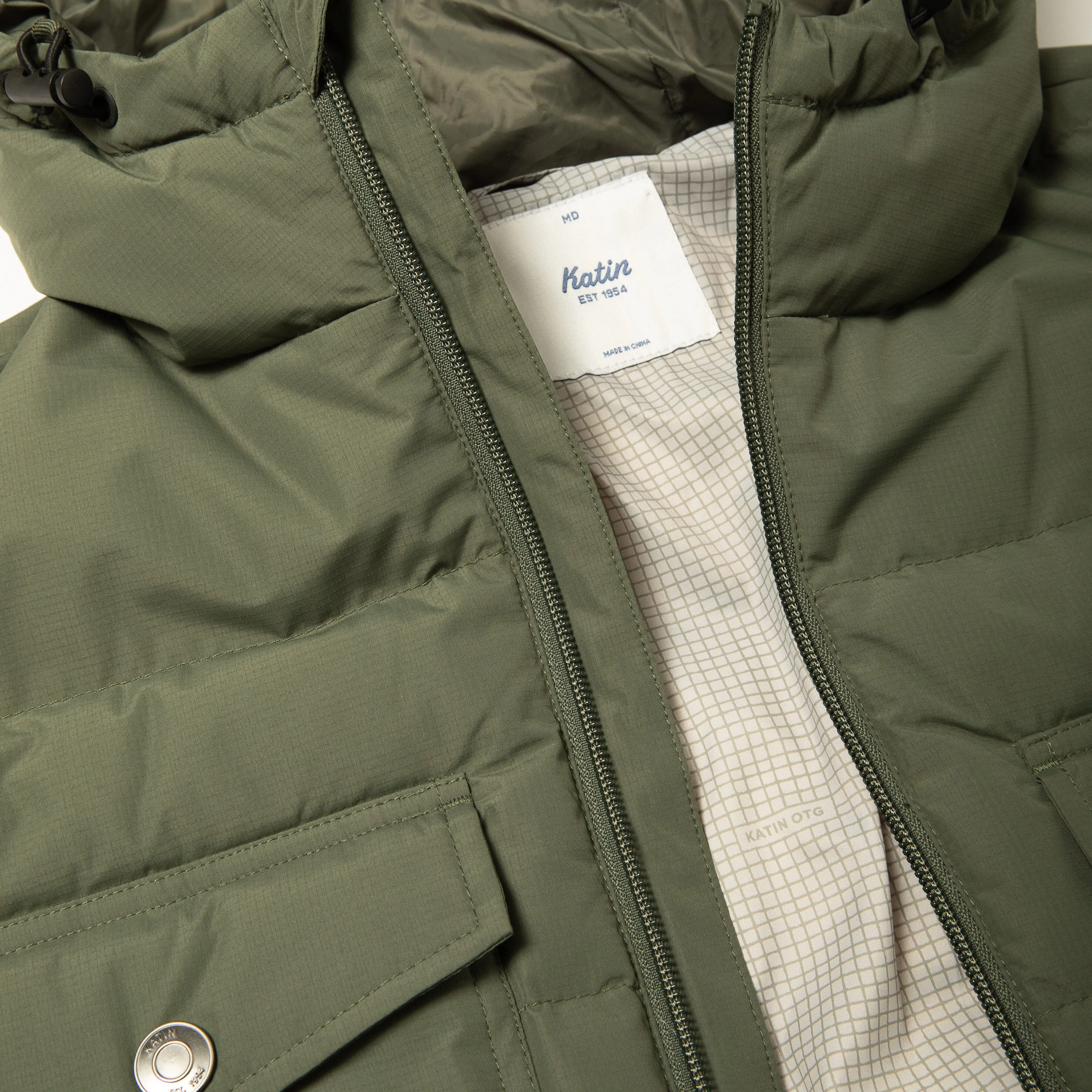 OTG SUMMIT HOODED DOWN JACKET - Thyme