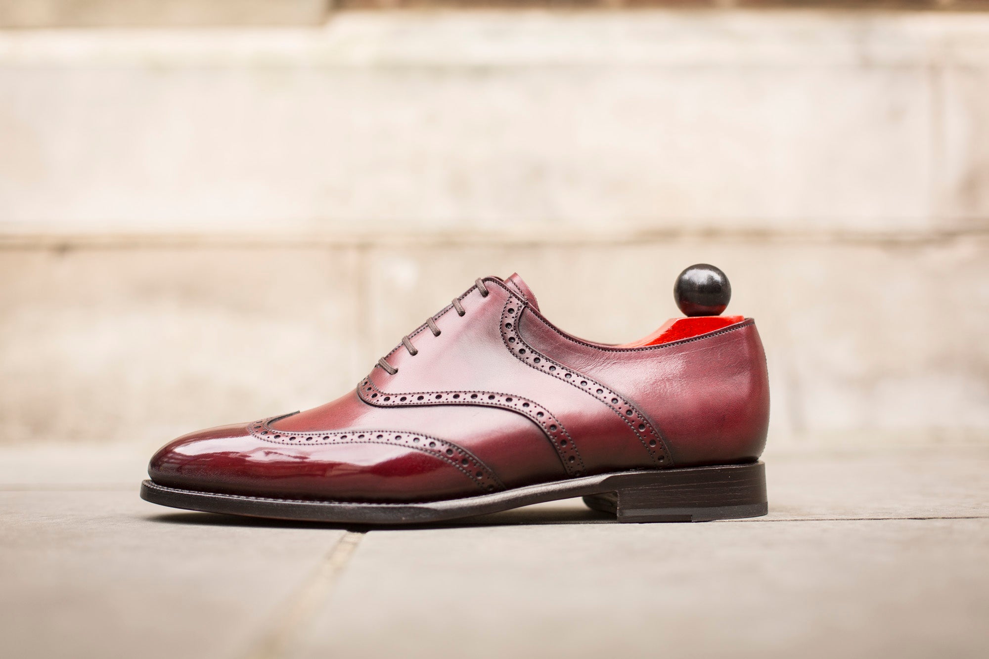 Phinney - MTO - Burgundy Calf - TMG Last - Single Leather Sole