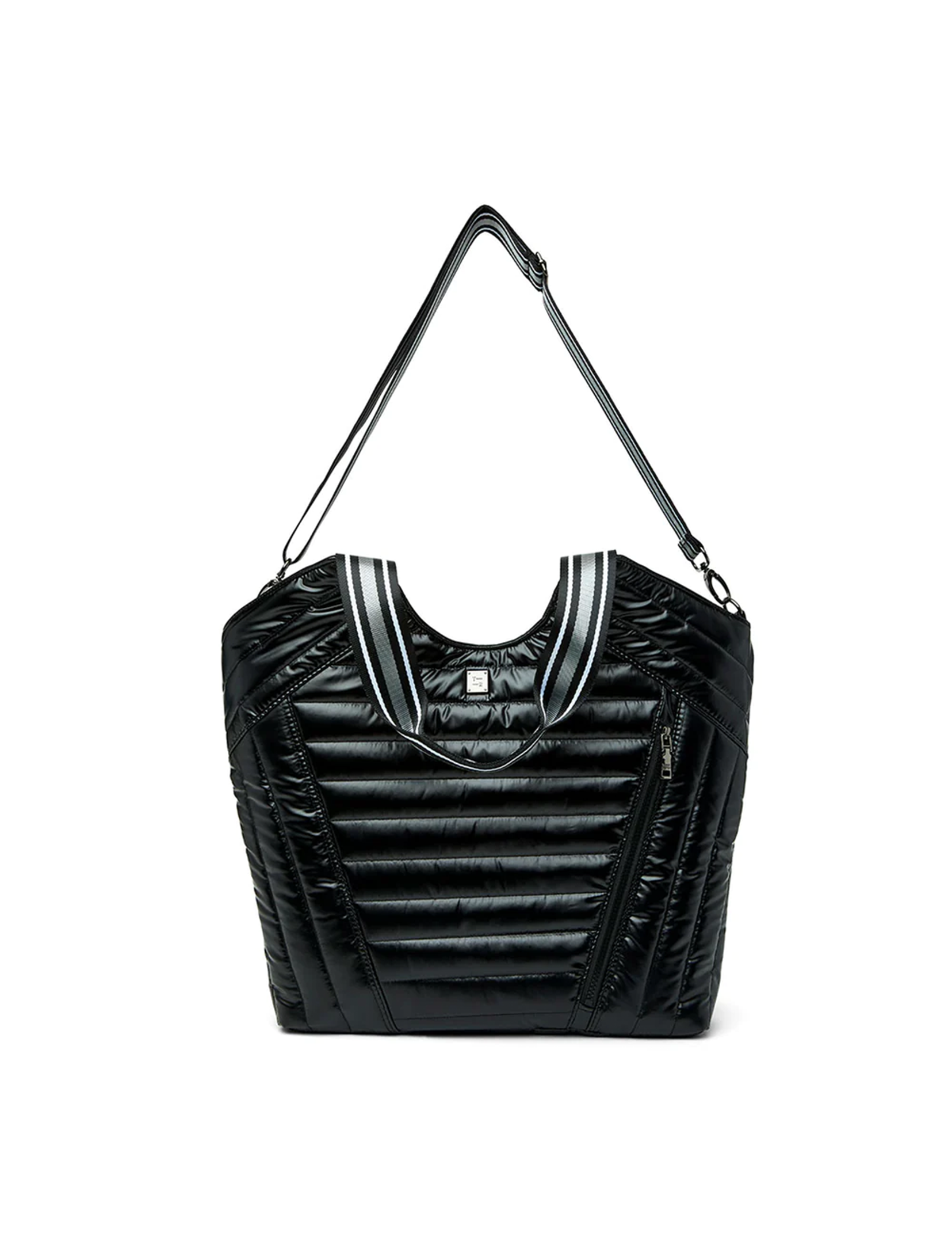 Puzzle Tote, Shiny Black