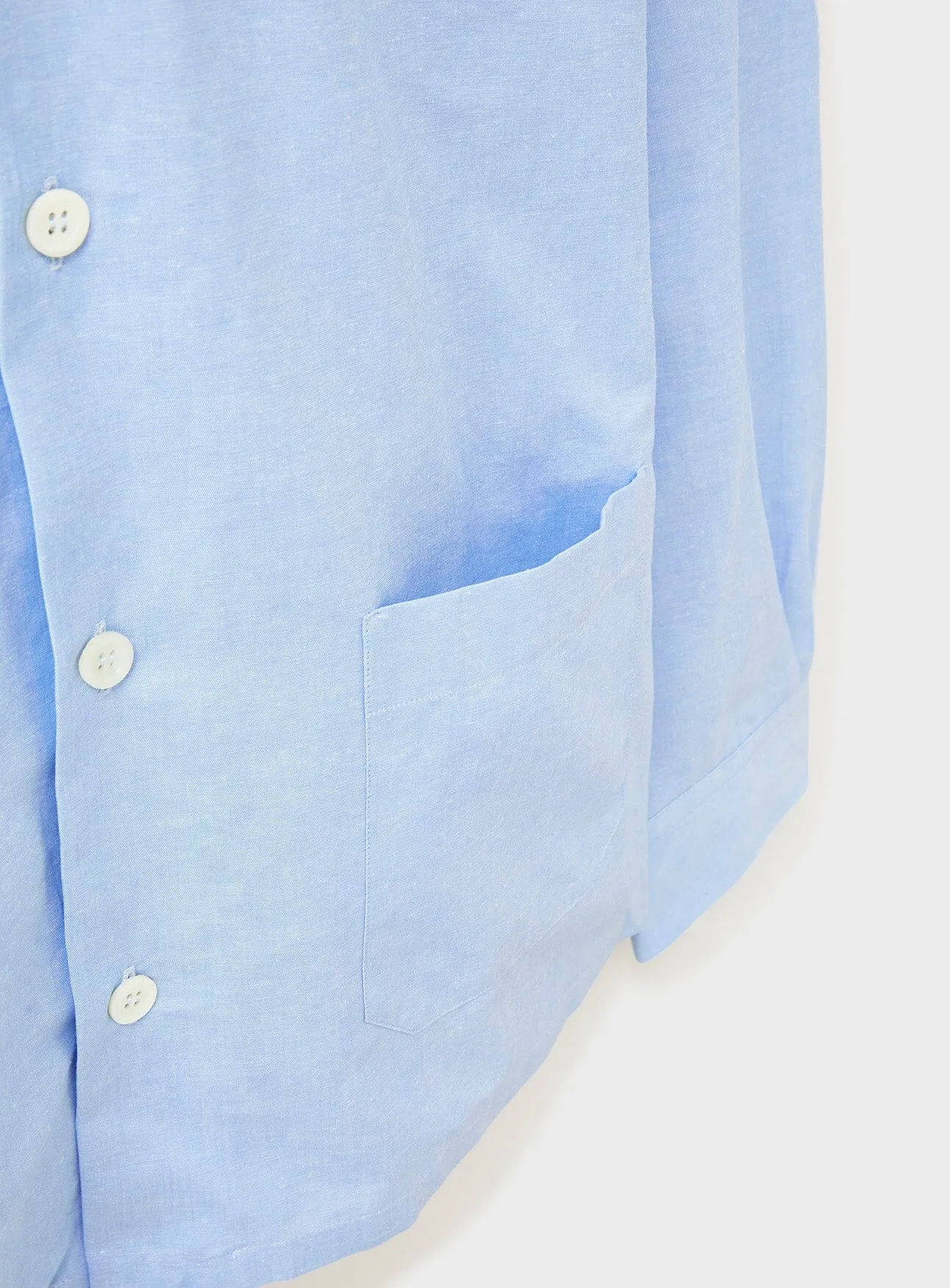 Recycled Italian Sky Slub Shirt Jacket