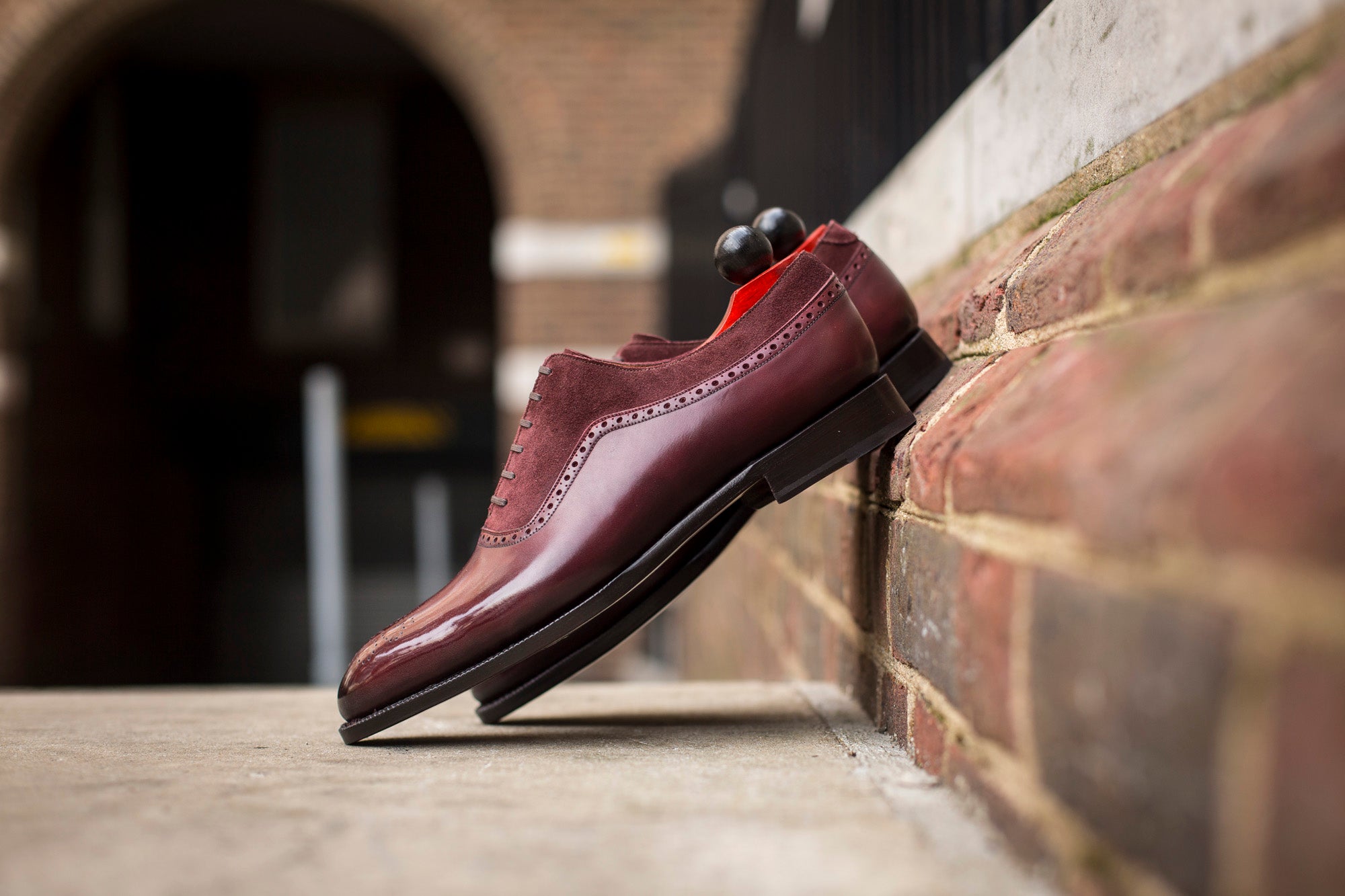 Roosevelt - MTO - Burgundy Calf / Burgundy Suede - NGT Last - Single Leather Sole