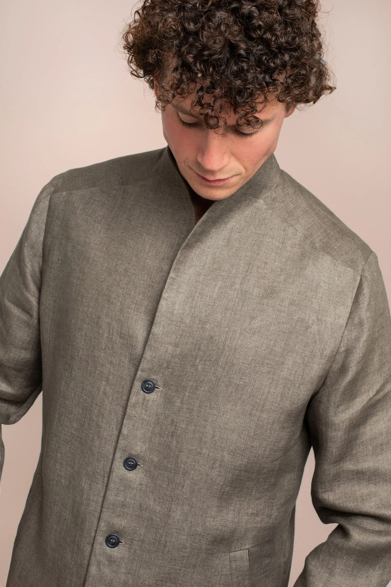 Sage(Green) Linen Jacket Elevato