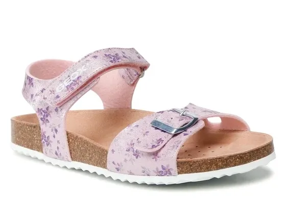 SANDALI   GEOX BAMBINA  J ADRIEL SINT.GLITTER J028MC 000QD C8005 ROSA  tg:32-33-34-35