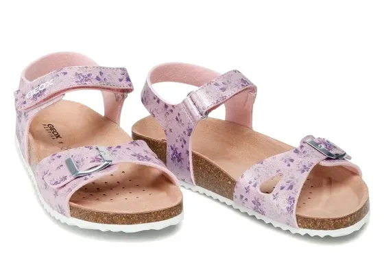 SANDALI   GEOX BAMBINA  J ADRIEL SINT.GLITTER J028MC 000QD C8005 ROSA  tg:32-33-34-35