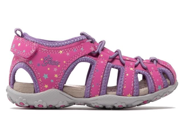 SANDALI GEOX BAMBINA ROXANNE  FUCHSIA/LILAC J25D9A 1550 C8257 tg:27