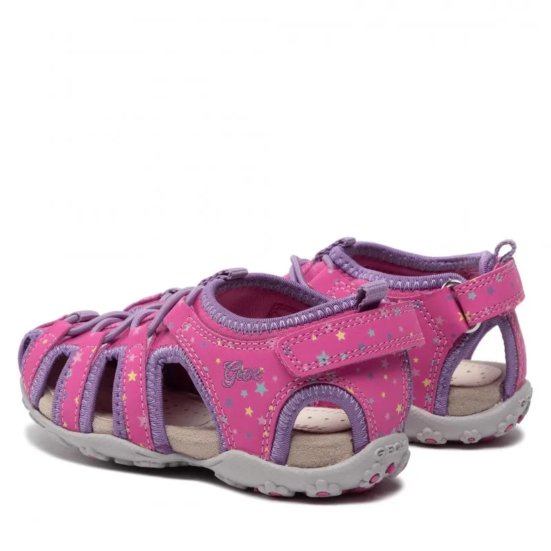 SANDALI GEOX BAMBINA ROXANNE  FUCHSIA/LILAC J25D9A 1550 C8257 tg:27