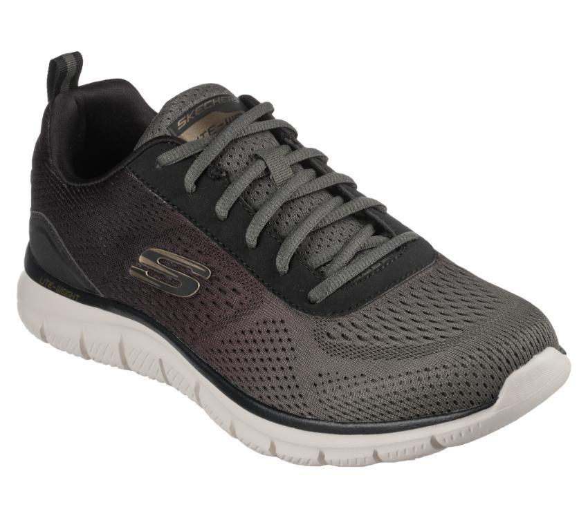 SKECHERS MEN'S TRACK - RIPKENT OLIVE/BLACK WALKING SHOE