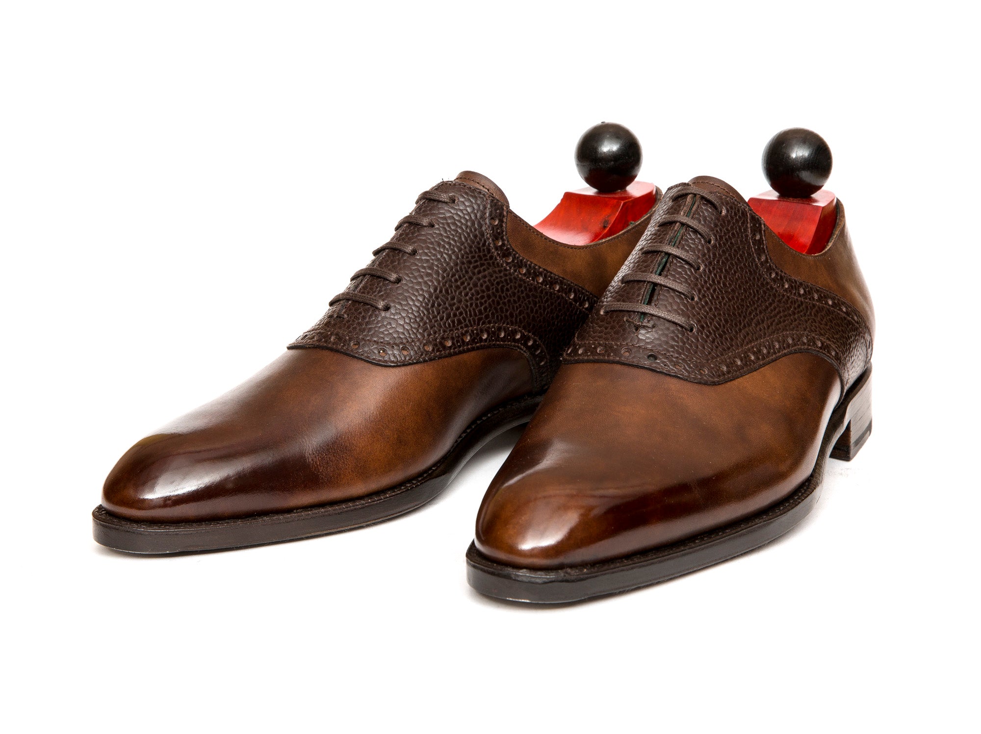 Stefano Redux - MTO - Copper Museum Calf / Dark Brown Scotch Grain - SEA Last - Single Leather Sole