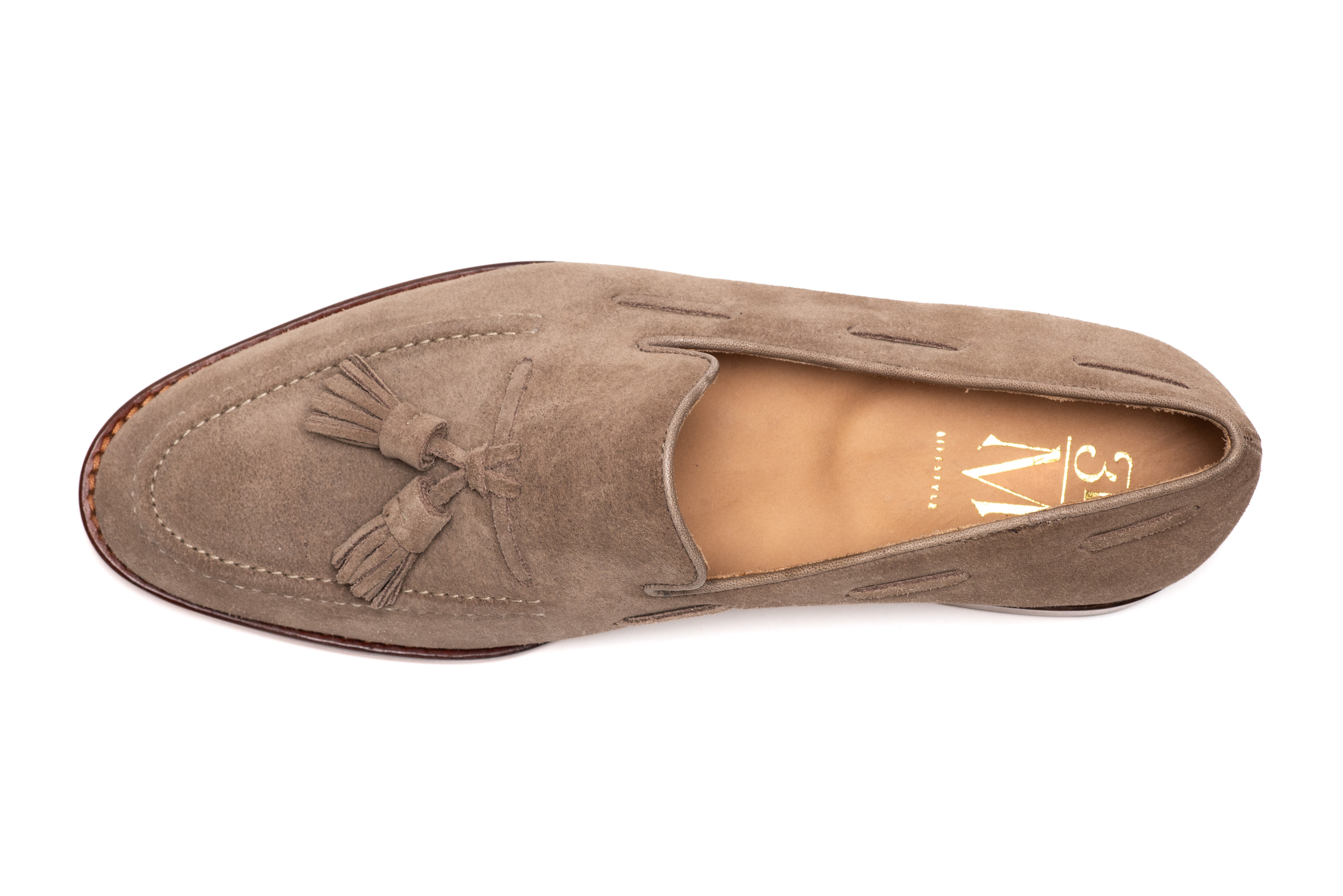 Tassel Loafers - Taupe Suede