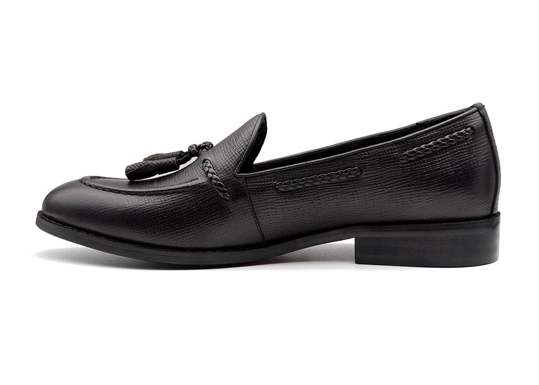 TOKYO | Black Leather Tassel Loafers