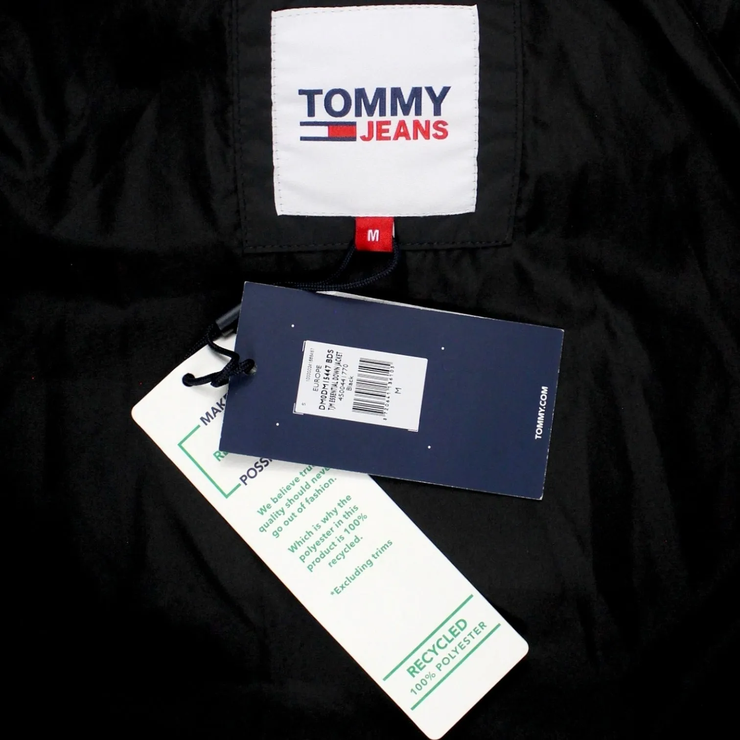 Tommy Jeans Black Essential Down Jacket