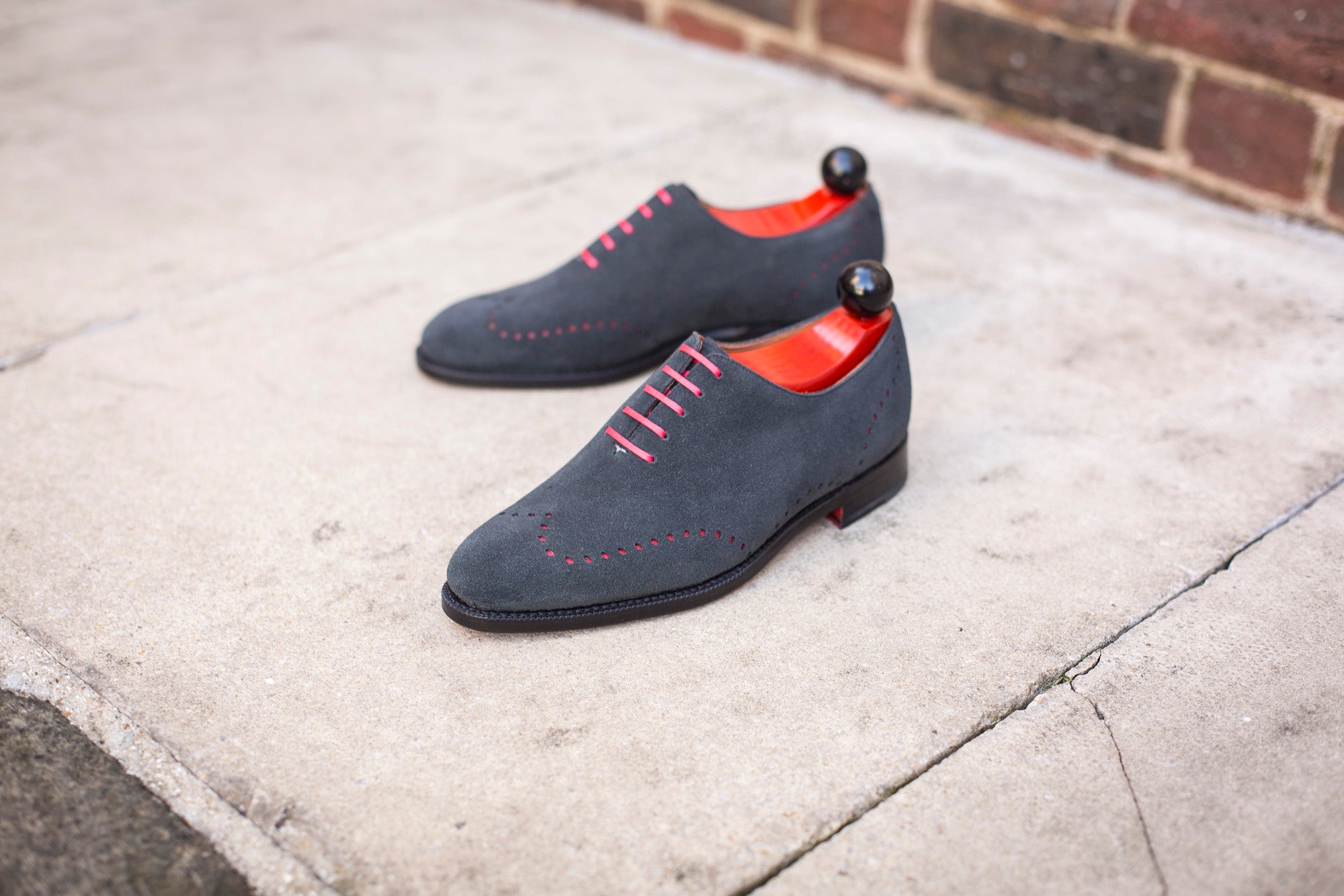 Tony - MTO - Black Suede - Red Underlay - TMG Last - Red Single Leather Sole