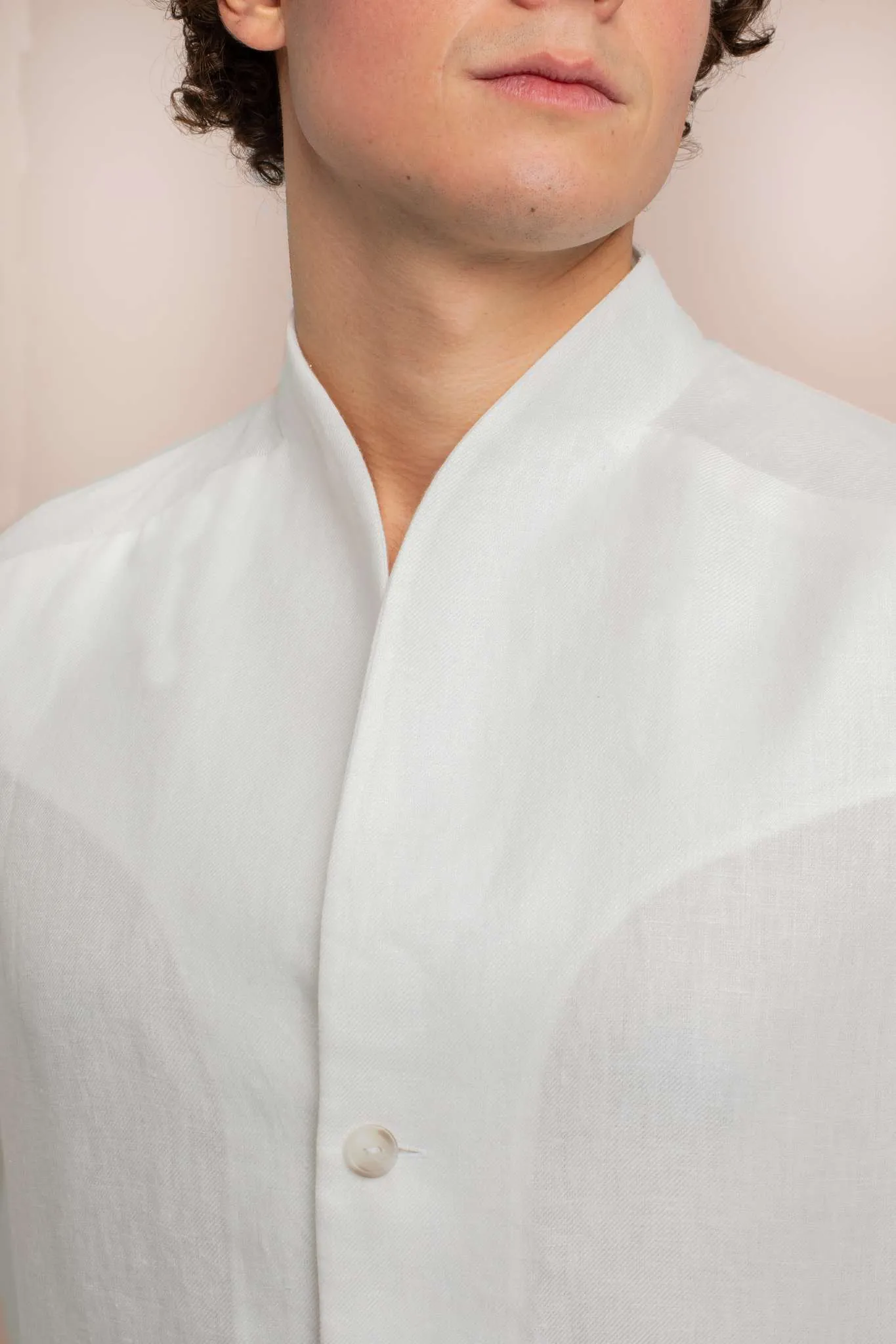 White Linen Jacket Elevato