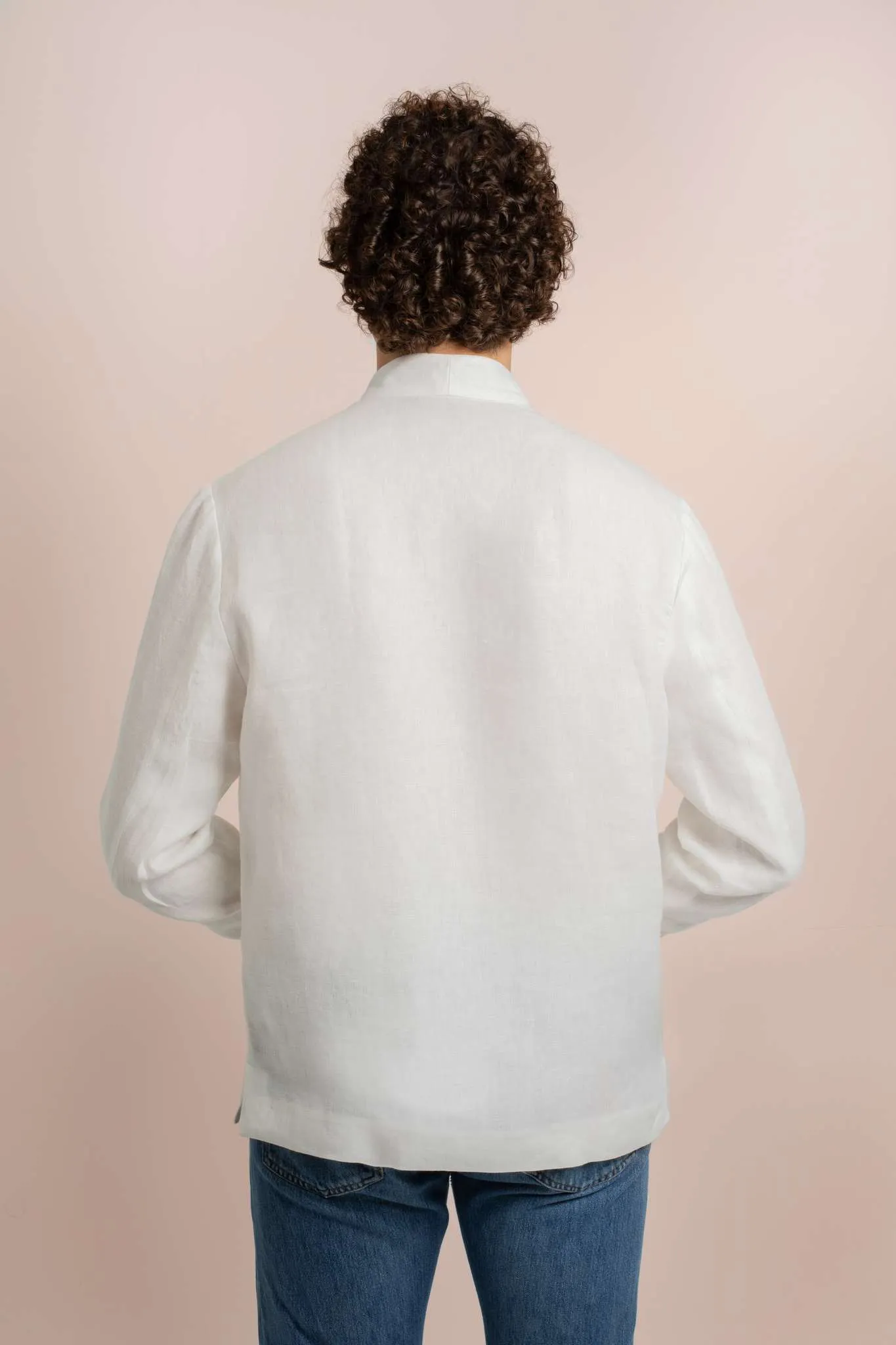 White Linen Jacket Elevato