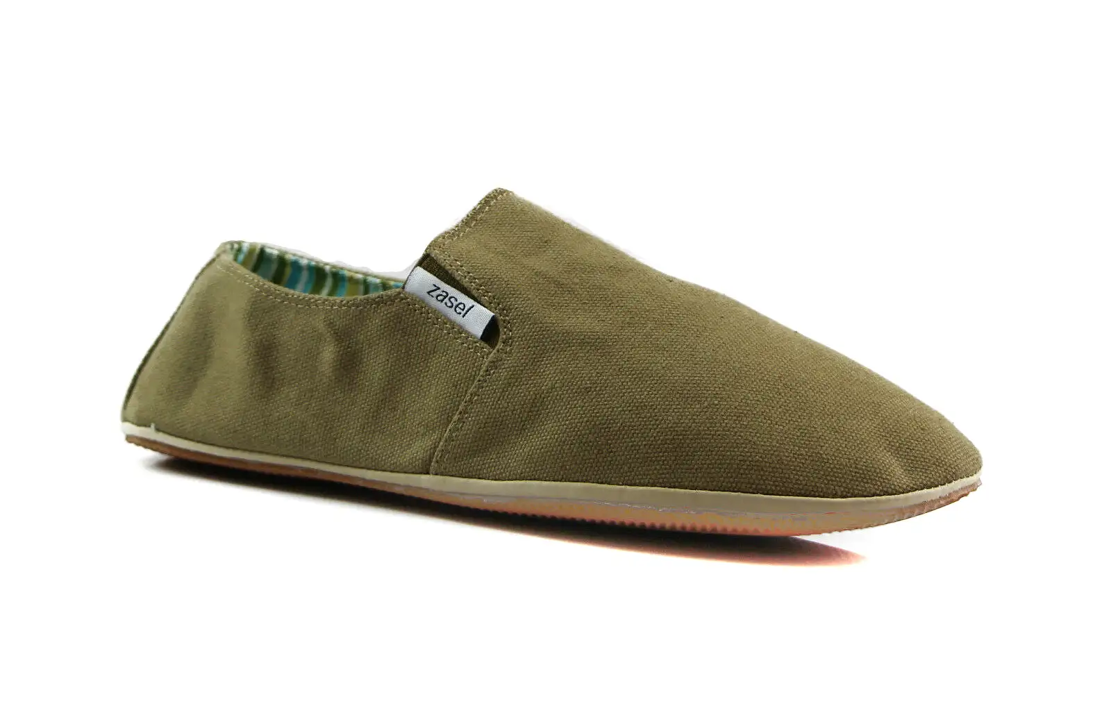 Zasel Mens Cotton Canvas Shoes - Khaki